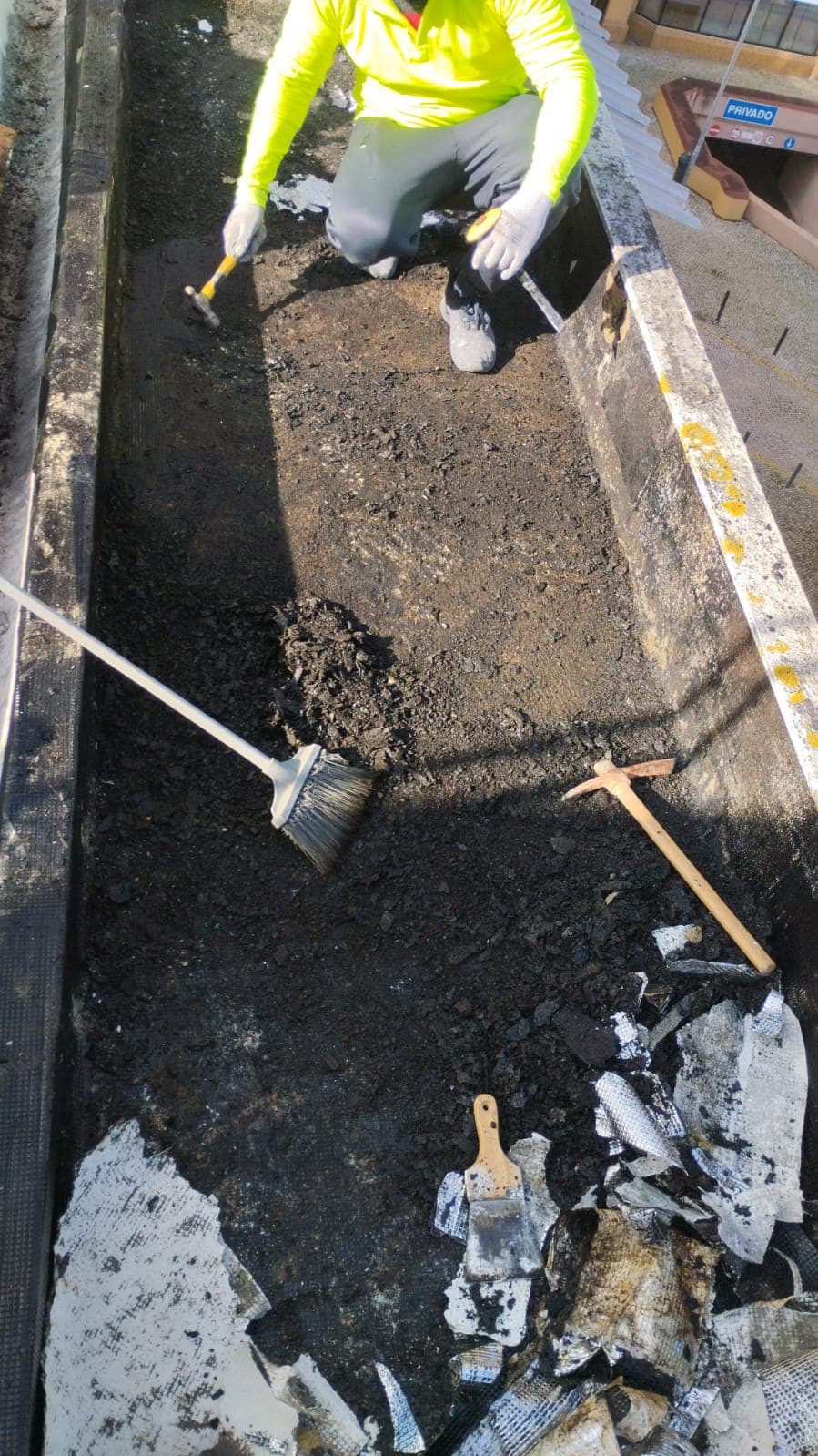 Impermeabilização de terraço — preparação da superfície